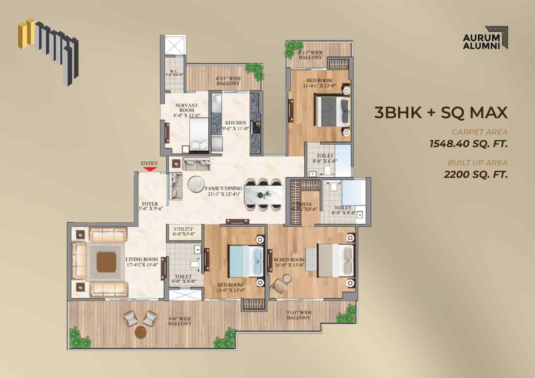 3 BHK Type 2